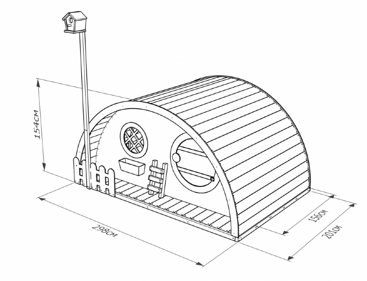 Игровой домик Hobbit external